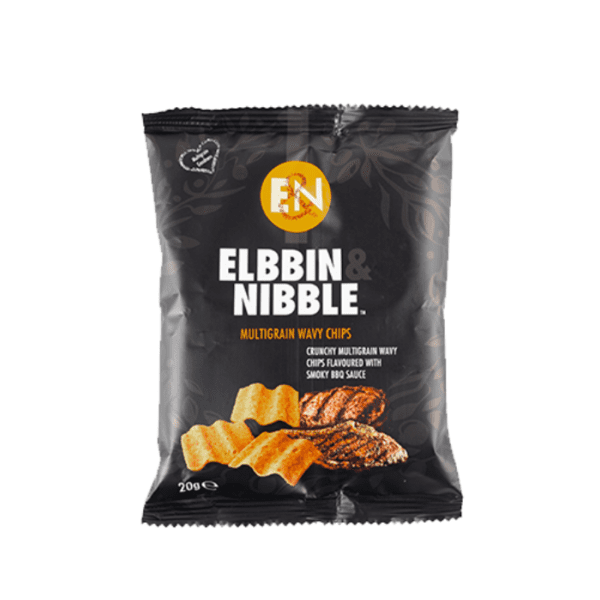 E&N Multigrain Wavy Chips-Barbeque 20g